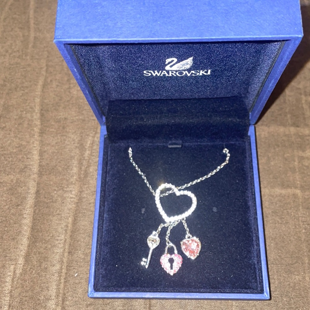 Swarovski Heart Necklace with Gems & Crystals